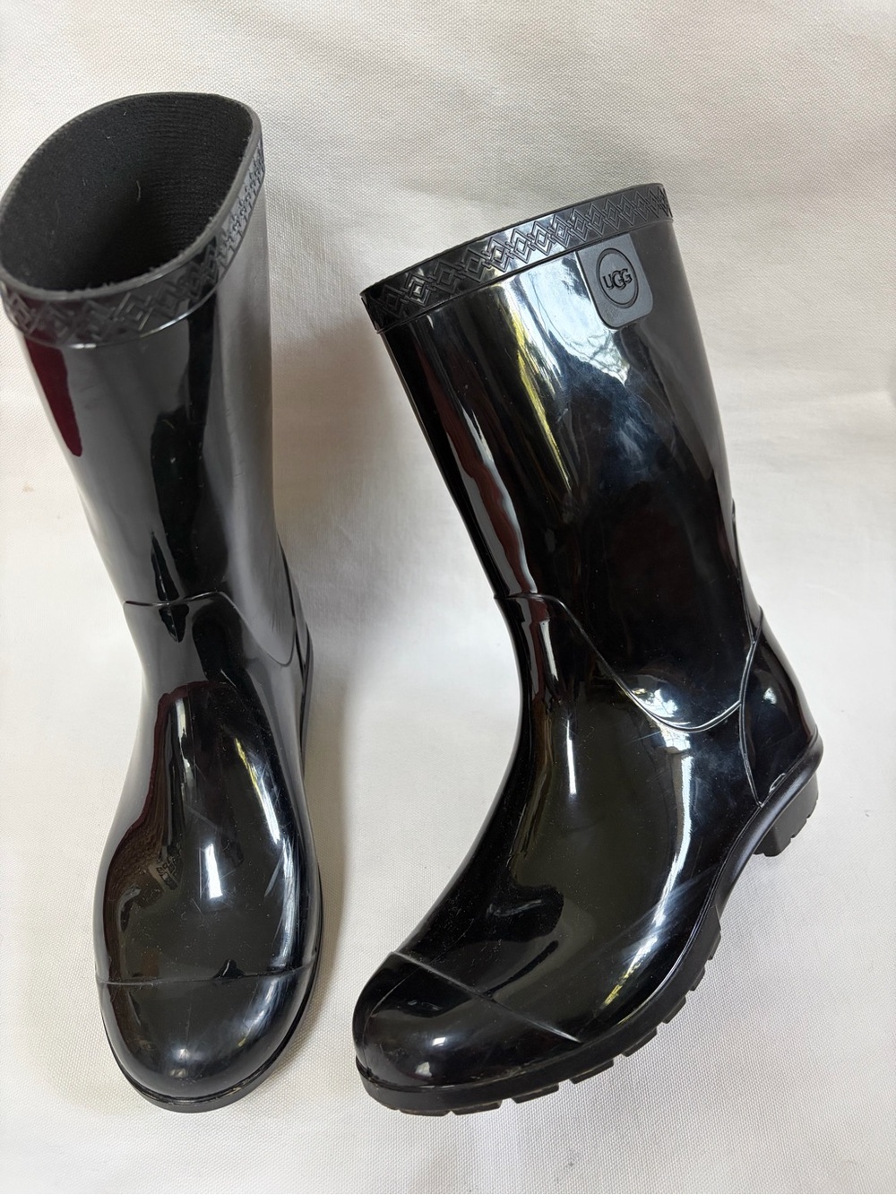 UGG Rain Boots with Sherpa Inserts Black 5